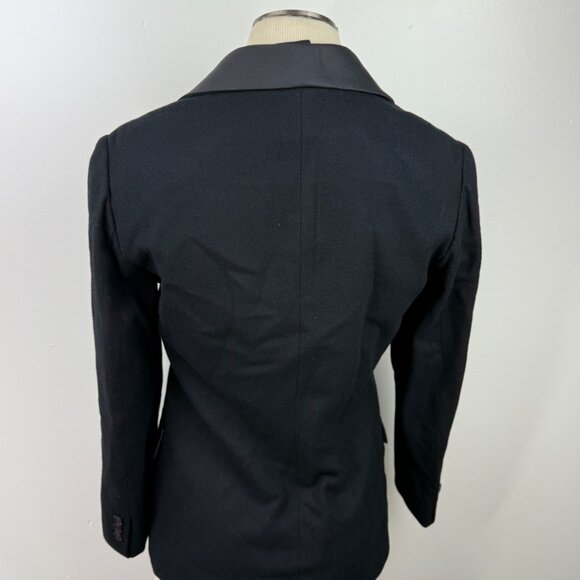 Vintage Albert Capraro 2-Piece Vest & Blazer Set Black Wool? Size 8 - Picture 7 of 14